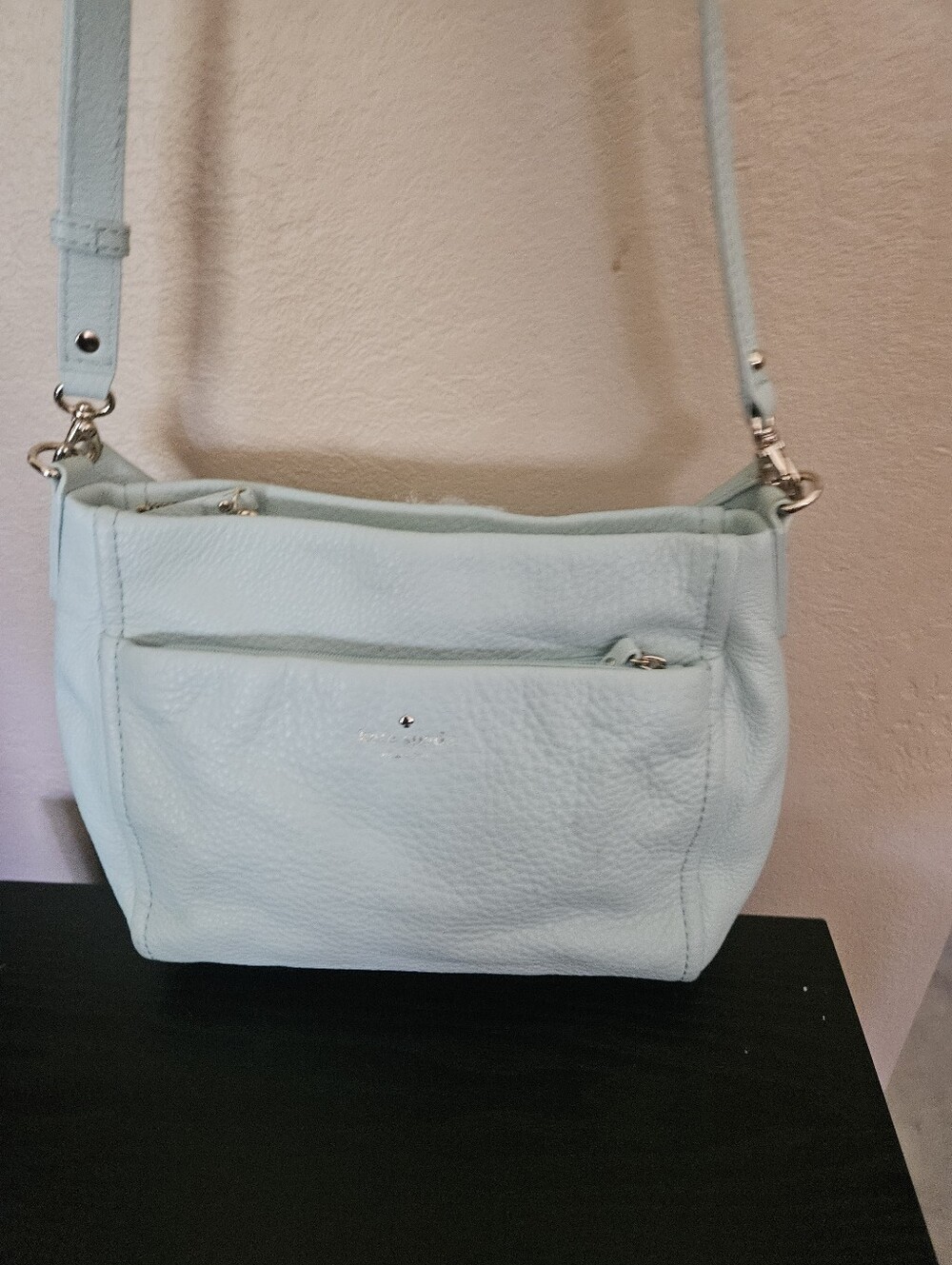 Kate Spade Light Blue Peddled Leather Purse